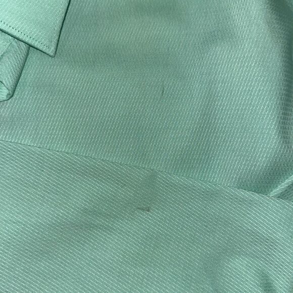 EXPRESS XL Mint Green Slim Fit Textured Cotton Men’s Long Sleeve Dress Shirt - Picture 11 of 11